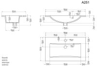 POSSEIK Waschbecken mit Unterschrank PORTUS SLIMLINE 600...