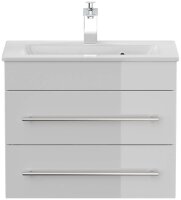 POSSEIK Waschbecken mit Unterschrank PORTUS SLIMLINE 600 weiß glanz 60,0 x 36,0 x 49,6 cm