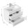 POSSEIK Waschbecken mit Unterschrank PORTUS SLIMLINE 600 weiß glanz 60,0 x 36,0 x 49,6 cm