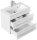 POSSEIK Waschbecken mit Unterschrank PORTUS SLIMLINE 600 weiß glanz 60,0 x 36,0 x 49,6 cm