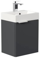POSSEIK Waschbecken mit Unterschrank CUBI SLIMLINE grafit...