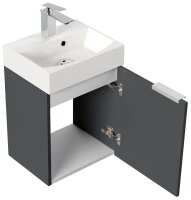 POSSEIK Waschbecken mit Unterschrank CUBI SLIMLINE grafit 40,0 x 31,0 x 56,3 cm