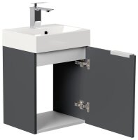 POSSEIK Waschbecken mit Unterschrank CUBI SLIMLINE grafit 40,0 x 31,0 x 56,3 cm