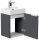 POSSEIK Waschbecken mit Unterschrank CUBI SLIMLINE grafit 40,0 x 31,0 x 56,3 cm