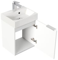 POSSEIK Waschbecken mit Unterschrank CUBI SLIMLINE weiß glanz 40,0 x 31,0 x 56,3 cm