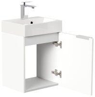 POSSEIK Waschbecken mit Unterschrank CUBI SLIMLINE weiß glanz 40,0 x 31,0 x 56,3 cm