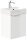 POSSEIK Waschbecken mit Unterschrank CUBI SLIMLINE weiß glanz 40,0 x 31,0 x 56,3 cm