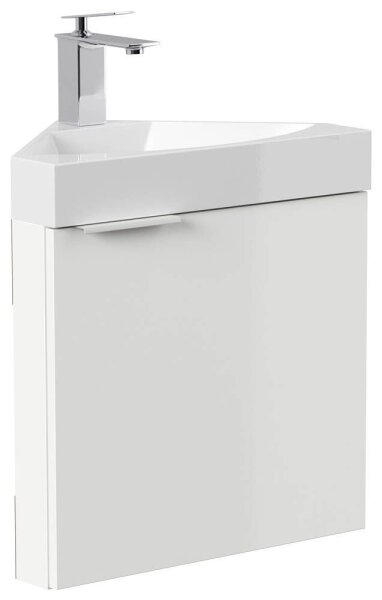 POSSEIK Waschbecken mit Unterschrank DELTA SLIMLINE weiß glanz 52,0 x 37,0 x 55,0 cm