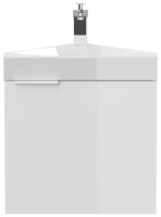 POSSEIK Waschbecken mit Unterschrank DELTA SLIMLINE weiß glanz 52,0 x 37,0 x 55,0 cm