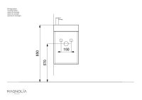 POSSEIK Waschbecken mit Unterschrank DELTA SLIMLINE...