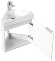 POSSEIK Waschbecken mit Unterschrank DELTA SLIMLINE weiß glanz 52,0 x 37,0 x 55,0 cm