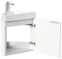 POSSEIK Waschbecken mit Unterschrank DELTA SLIMLINE weiß glanz 52,0 x 37,0 x 55,0 cm