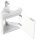 POSSEIK Waschbecken mit Unterschrank DELTA SLIMLINE weiß glanz 52,0 x 37,0 x 55,0 cm