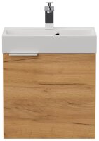 POSSEIK Waschbecken mit Unterschrank CUBI SLIMLINE eiche gold 50,0 x 31,8 x 56,3 cm