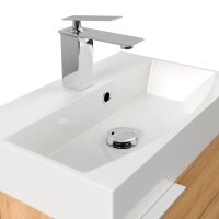 POSSEIK Waschbecken mit Unterschrank CUBI SLIMLINE eiche gold 50,0 x 31,8 x 56,3 cm