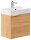 POSSEIK Waschbecken mit Unterschrank CUBI SLIMLINE eiche gold 50,0 x 31,8 x 56,3 cm