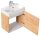 POSSEIK Waschbecken mit Unterschrank CUBI SLIMLINE eiche gold 50,0 x 31,8 x 56,3 cm