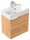 POSSEIK Waschbecken mit Unterschrank CUBI SLIMLINE eiche gold 50,0 x 31,8 x 56,3 cm