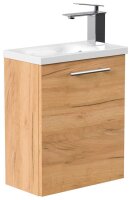 POSSEIK Waschbecken mit Unterschrank PIENI SLIMLINE eiche...