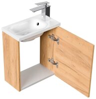 POSSEIK Waschbecken mit Unterschrank PIENI SLIMLINE eiche gold 40,0 x 22,0 x 49,3 cm