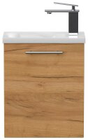 POSSEIK Waschbecken mit Unterschrank PIENI SLIMLINE eiche gold 40,0 x 22,0 x 49,3 cm