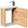 POSSEIK Waschbecken mit Unterschrank PIENI SLIMLINE eiche gold 40,0 x 22,0 x 49,3 cm