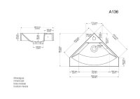 POSSEIK Waschbecken mit Unterschrank DELTA SLIMLINE eiche...