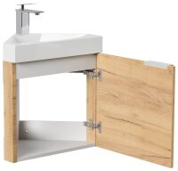 POSSEIK Waschbecken mit Unterschrank DELTA SLIMLINE eiche gold 52,0 x 37,0 x 55,0 cm