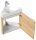 POSSEIK Waschbecken mit Unterschrank DELTA SLIMLINE eiche gold 52,0 x 37,0 x 55,0 cm