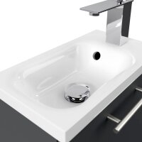 POSSEIK Waschbecken mit Unterschrank PIENI SLIMLINE grafit 40,0 x 22,0 x 49,3 cm