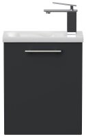 POSSEIK Waschbecken mit Unterschrank PIENI SLIMLINE grafit 40,0 x 22,0 x 49,3 cm