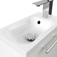 POSSEIK Waschbecken mit Unterschrank PIENI SLIMLINE weiß glanz 40,0 x 22,0 x 49,3 cm
