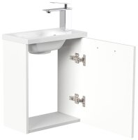 POSSEIK Waschbecken mit Unterschrank PIENI SLIMLINE weiß glanz 40,0 x 22,0 x 49,3 cm