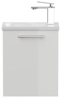 POSSEIK Waschbecken mit Unterschrank PIENI SLIMLINE weiß glanz 40,0 x 22,0 x 49,3 cm