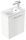 POSSEIK Waschbecken mit Unterschrank PIENI SLIMLINE weiß glanz 40,0 x 22,0 x 49,3 cm