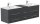 POSSEIK Waschbecken mit Unterschrank NERO XL grafit 153,0 x 46,5 x 51,2 cm