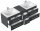 POSSEIK Waschbecken mit Unterschrank NERO XL grafit 153,0 x 46,5 x 51,2 cm