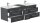POSSEIK Waschbecken mit Unterschrank NERO XL grafit 153,0 x 46,5 x 51,2 cm