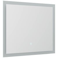 POSSEIK Spiegel mit Beleuchtung weiß 70,0 x 3,2 x 53,0 cm