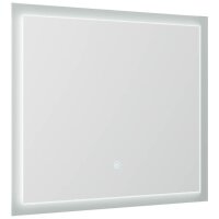 POSSEIK Spiegel mit Beleuchtung weiß 70,0 x 3,2 x 53,0 cm