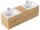 POSSEIK Waschbecken mit Unterschrank NERO XL eiche gold 153,0 x 46,5 x 51,2 cm