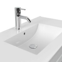 POSSEIK Waschbecken mit Unterschrank HOMELINE 90 weiß glanz 91,0 x 46,5 x 55,8 cm