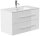 POSSEIK Waschbecken mit Unterschrank HOMELINE 90 weiß glanz 91,0 x 46,5 x 55,8 cm