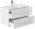 POSSEIK Waschbecken mit Unterschrank HOMELINE 90 weiß glanz 91,0 x 46,5 x 55,8 cm