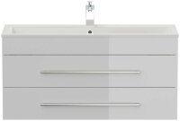 POSSEIK Waschbecken mit Unterschrank PORTUS SLIMLINE 1000 weiß glanz 100,0 x 36,0 x 49,6 cm