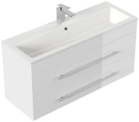 POSSEIK Waschbecken mit Unterschrank PORTUS SLIMLINE 1000 weiß glanz 100,0 x 36,0 x 49,6 cm