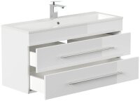 POSSEIK Waschbecken mit Unterschrank PORTUS SLIMLINE 1000 weiß glanz 100,0 x 36,0 x 49,6 cm