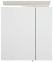 POSSEIK Spiegel mit Beleuchtung 60 weiß glanz 60,0 x 17,0 x 62,0 cm