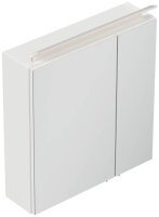 POSSEIK Spiegel mit Beleuchtung 60 weiß glanz 60,0 x 17,0 x 62,0 cm