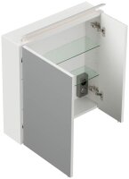 POSSEIK Spiegel mit Beleuchtung 60 weiß glanz 60,0 x 17,0 x 62,0 cm